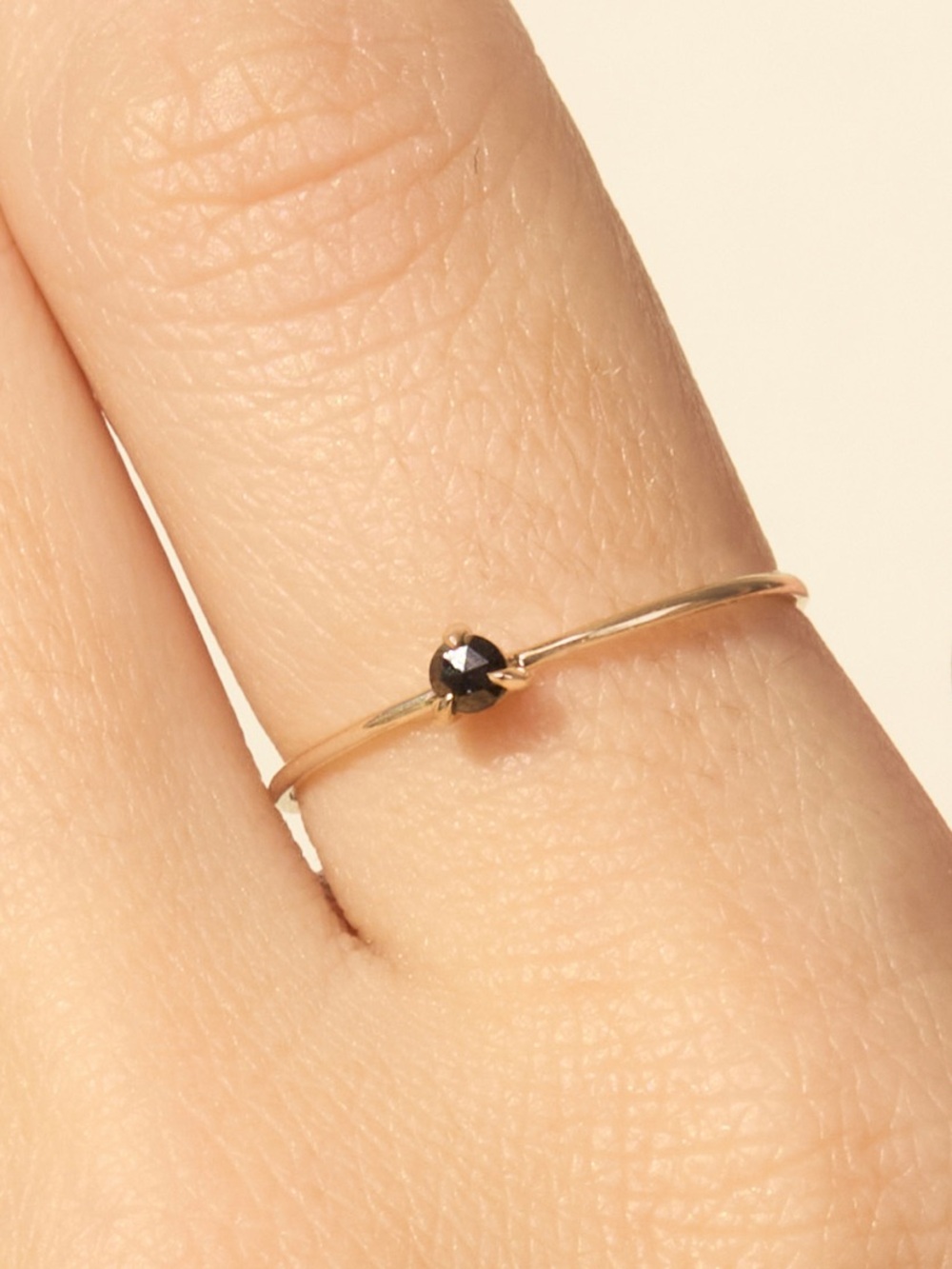 Catbird Black Diamond Fizz Ring 14K Solid Gold